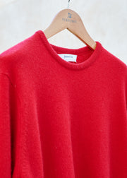 Kenny Ryder Johnstons of Elgin 100% Lambswool Red Crewneck - S