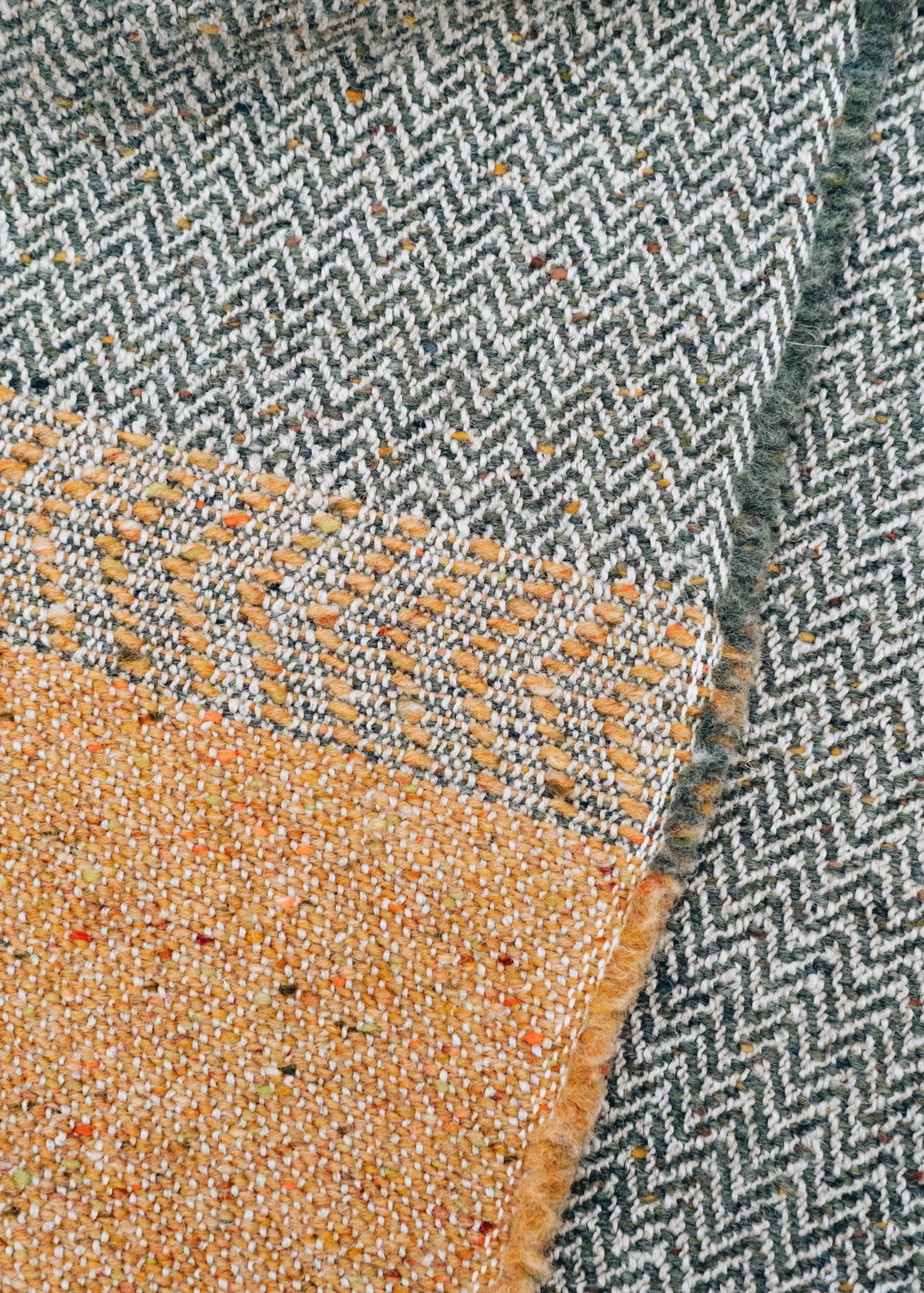 Jules Green Herringbone Throw