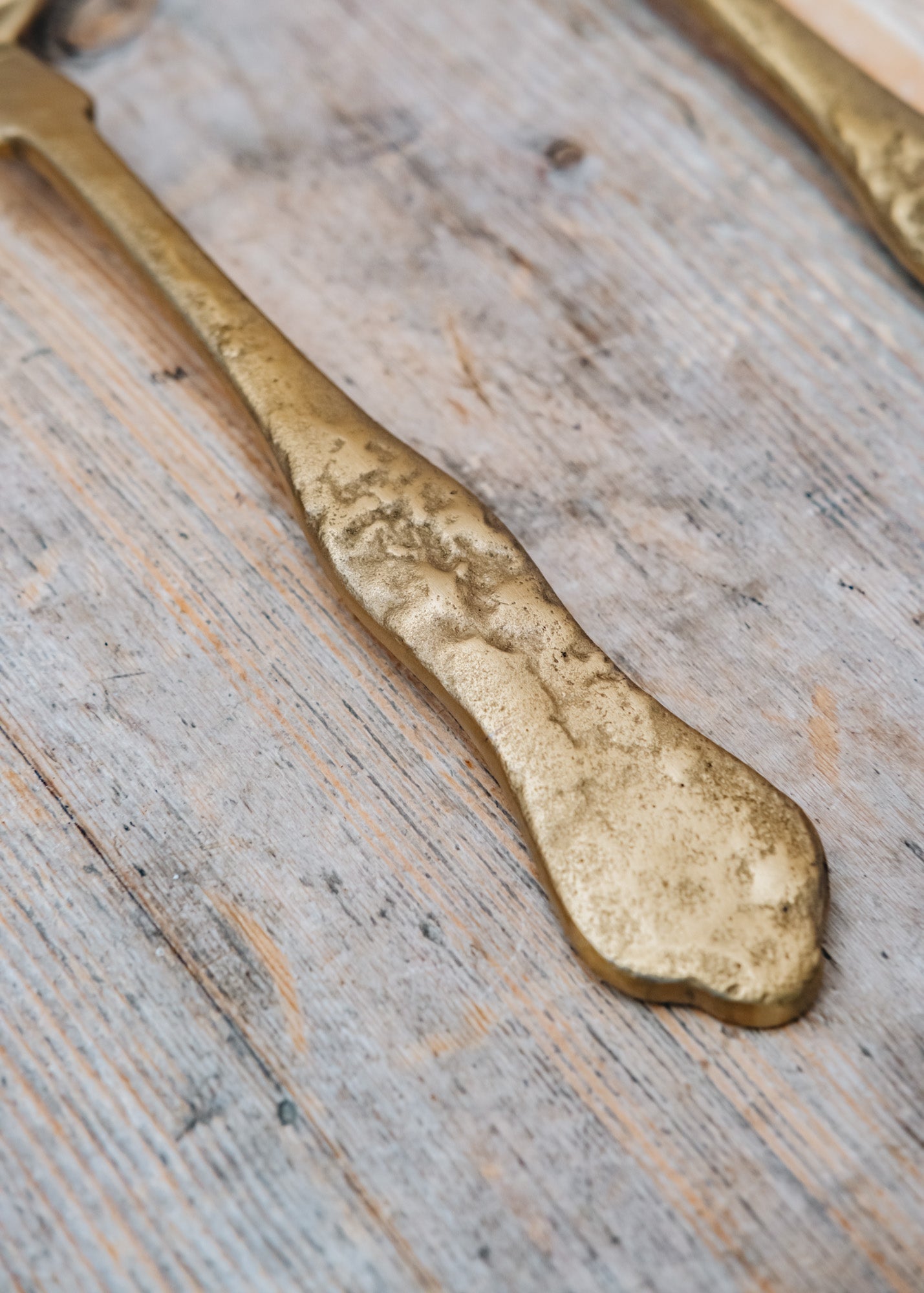 Nkuku Khana Brushed Gold Salad Servers