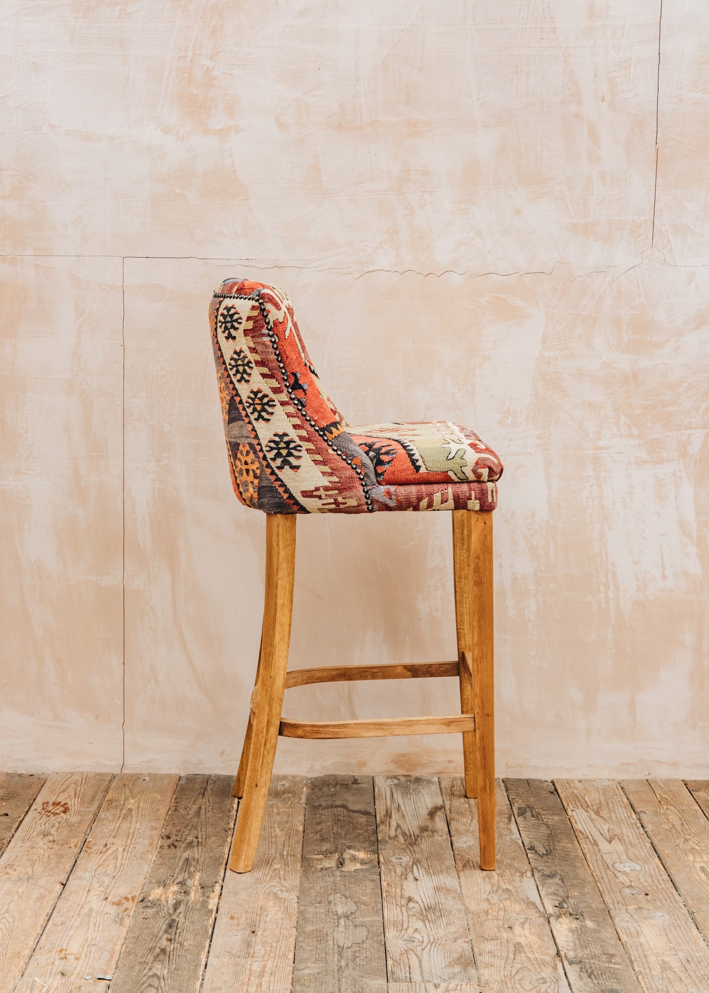 Kilim Bar Stool, Style A