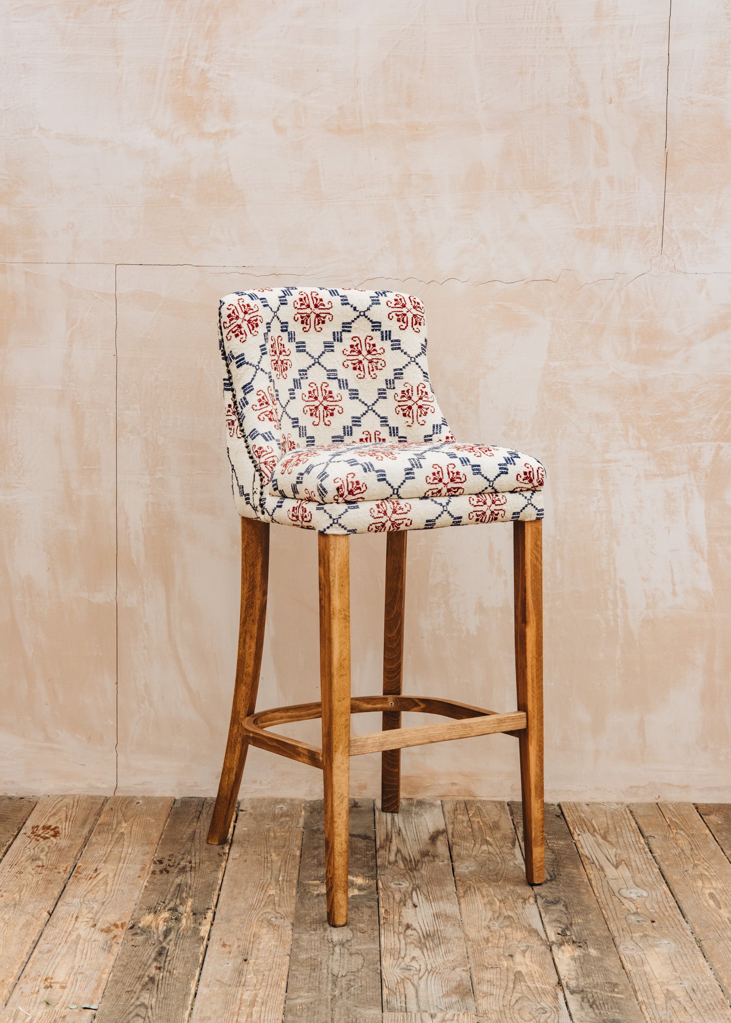 The Kilim Co. Kilim Bar Stool, Style B