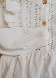 Babies' Knitted Dress in Coconut Milk