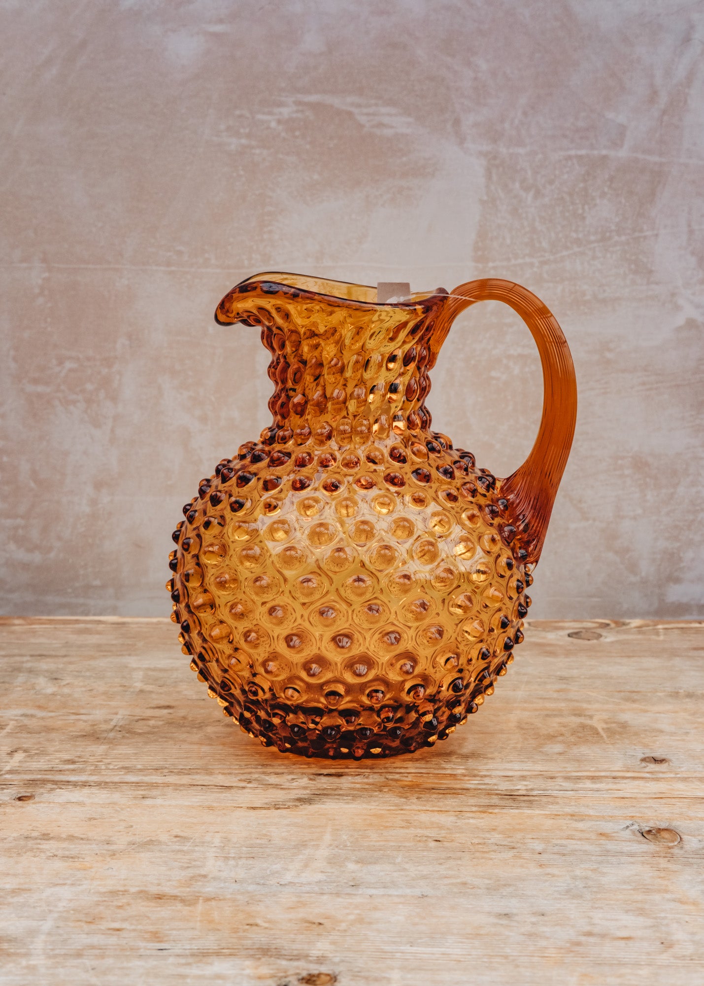 Large Hobnail Jug in Amber