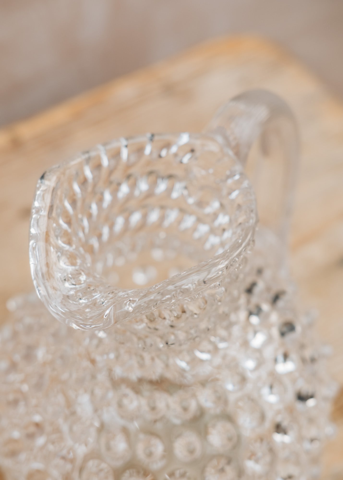 Klimchi Large Hobnail Jug in Clear