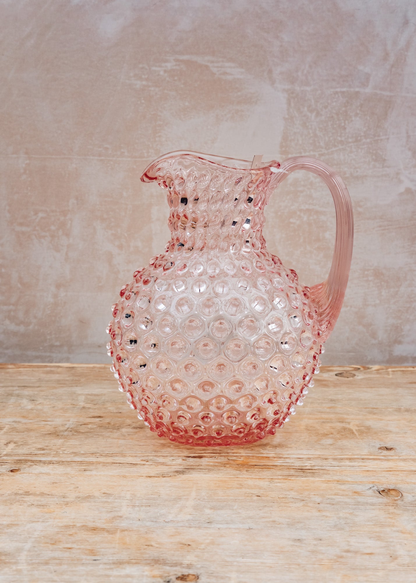 Large Hobnail Jug in Rosaline