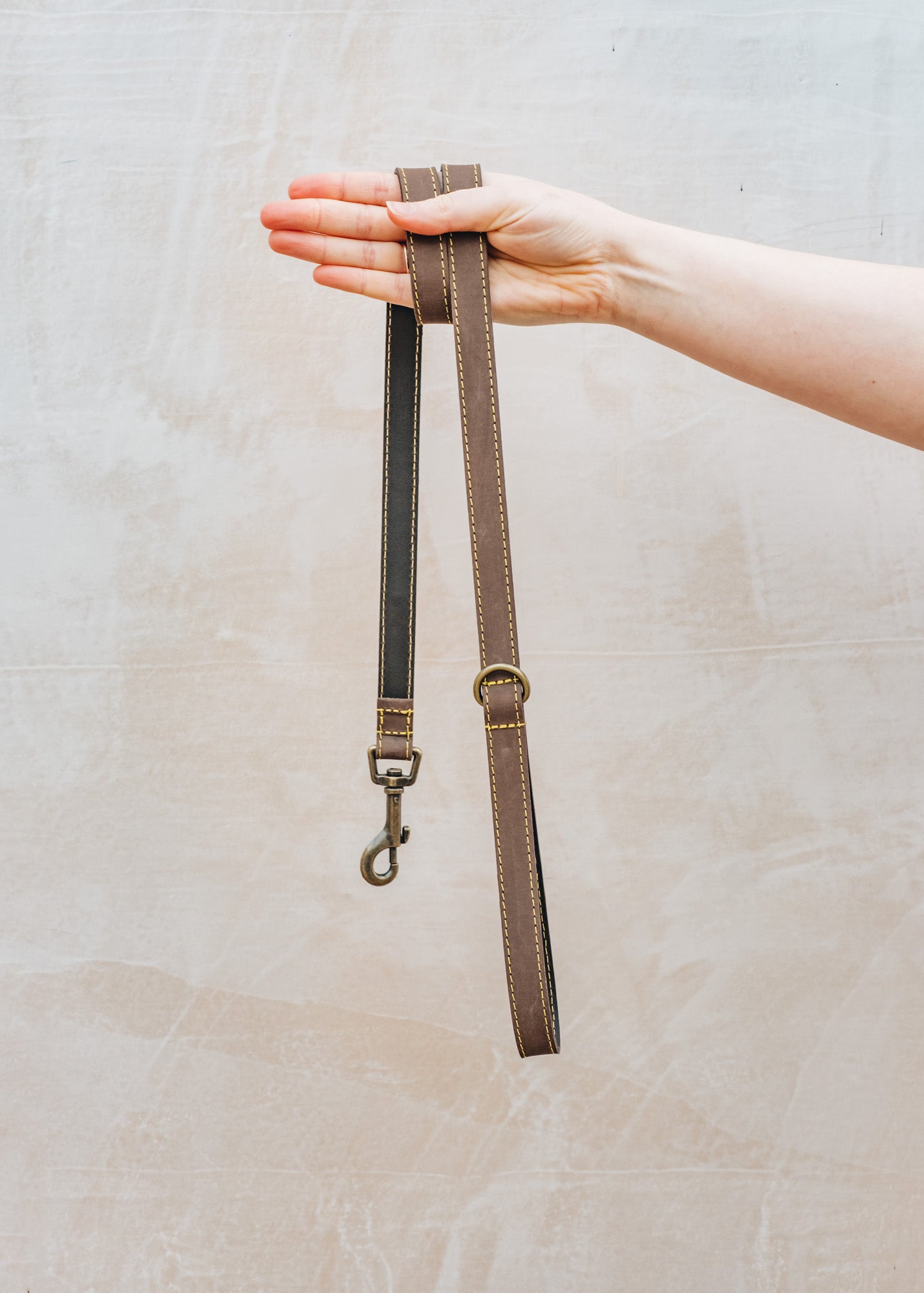 Leather Dog Lead in Brown