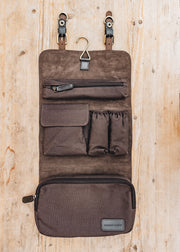 Ashwood Liam Hanging Washbag in Brown