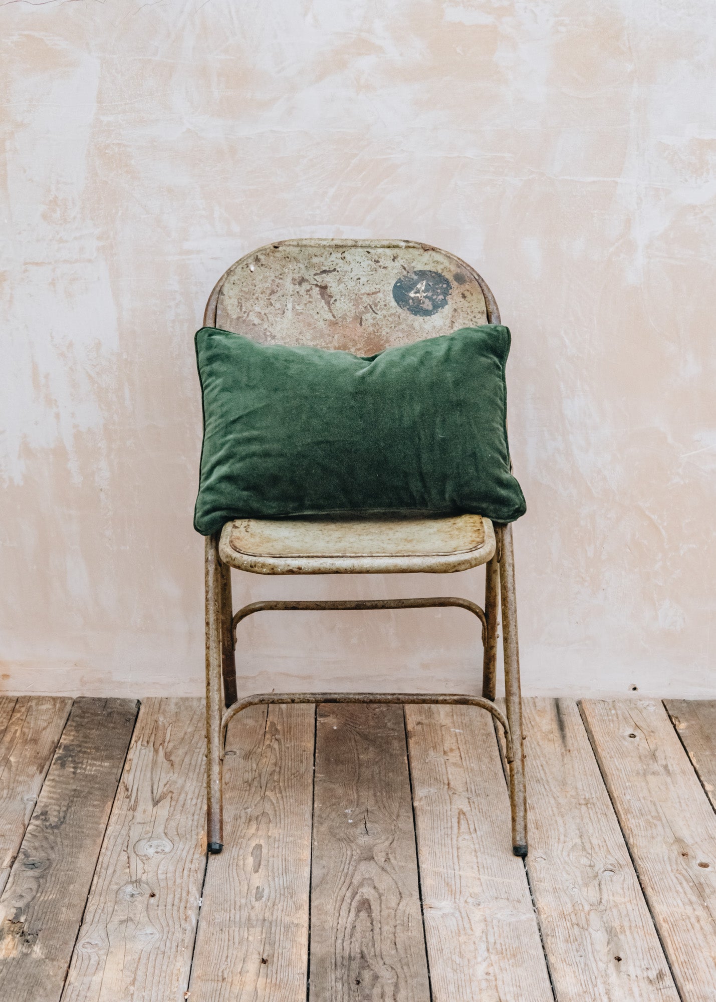 Long Velvet Cushion in Forest