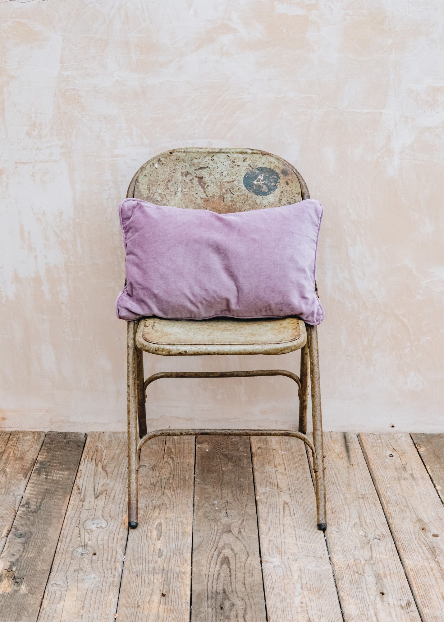 Long Velvet Cushion in Heather