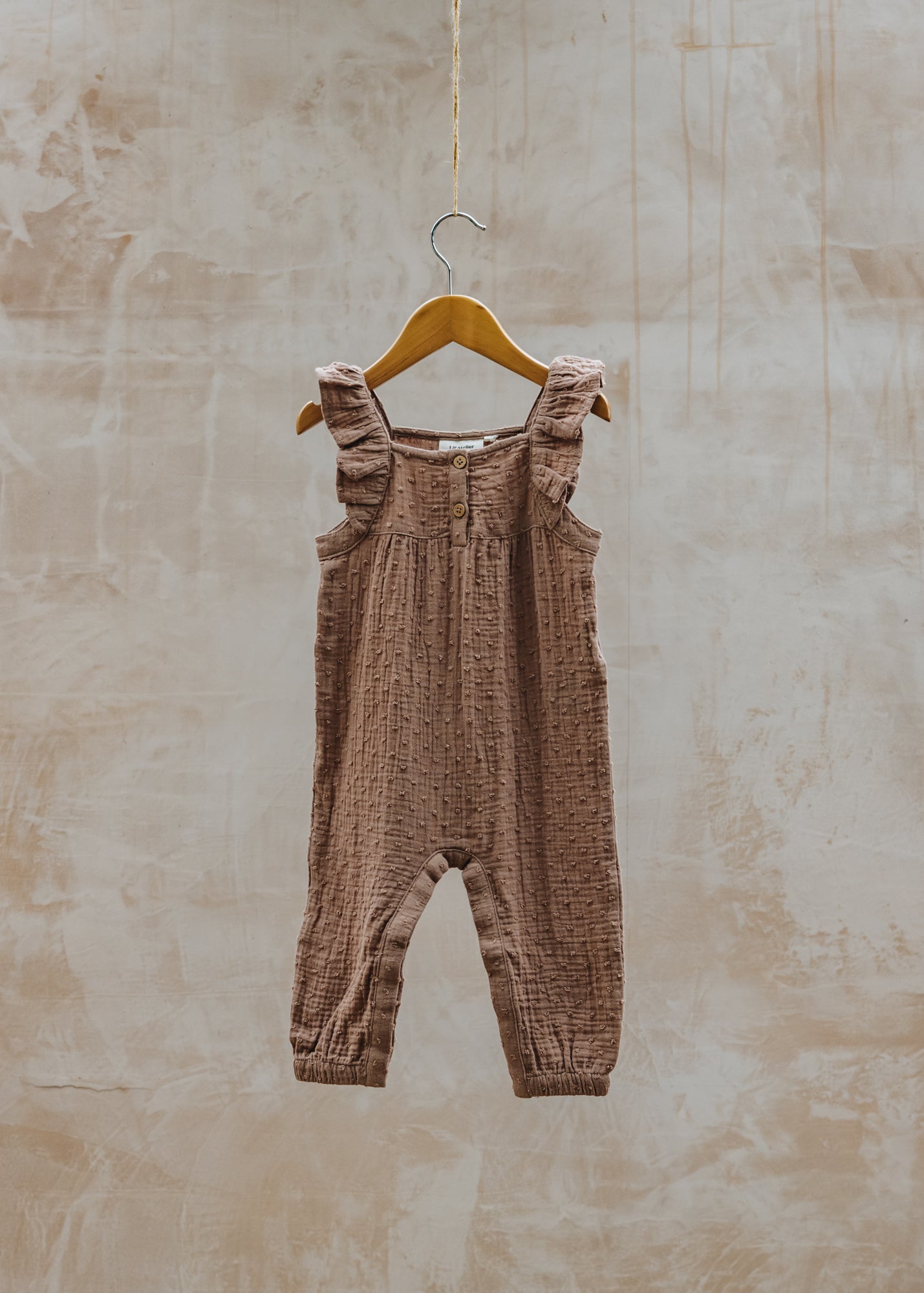 Babies' Loose Overalls in Woodsmoke