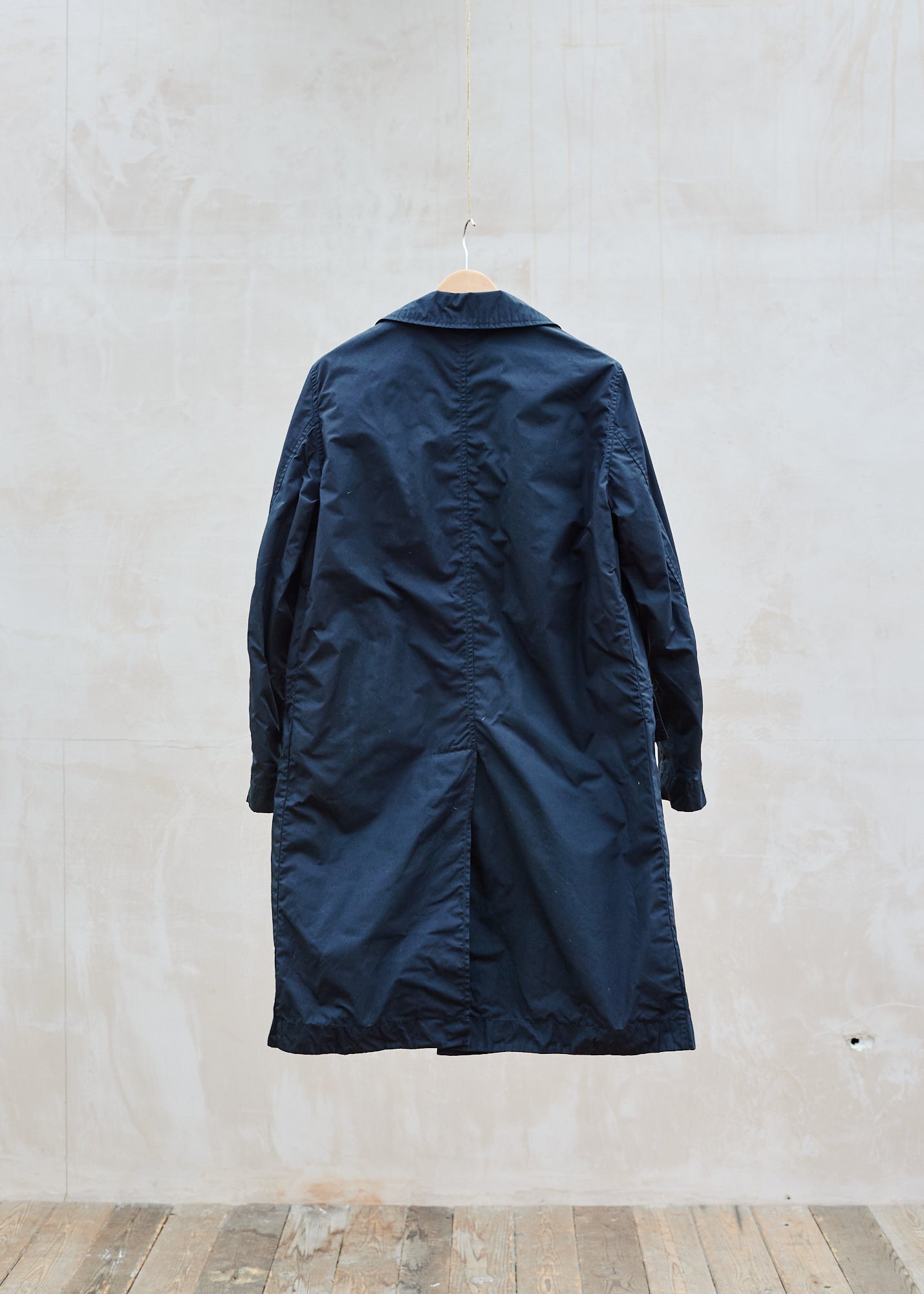 Margaret Howell Black Double-Breasted Long Rain Coat - XS/S