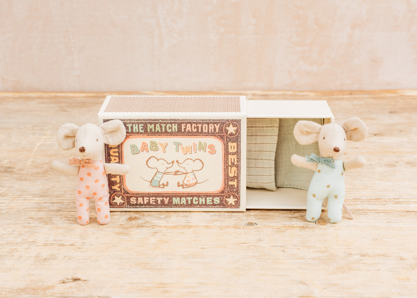 Jellycat Baby Mice Twins in Matchbox