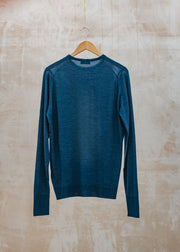 John Smedley Marcus Crew Neck Jumper in Indigo