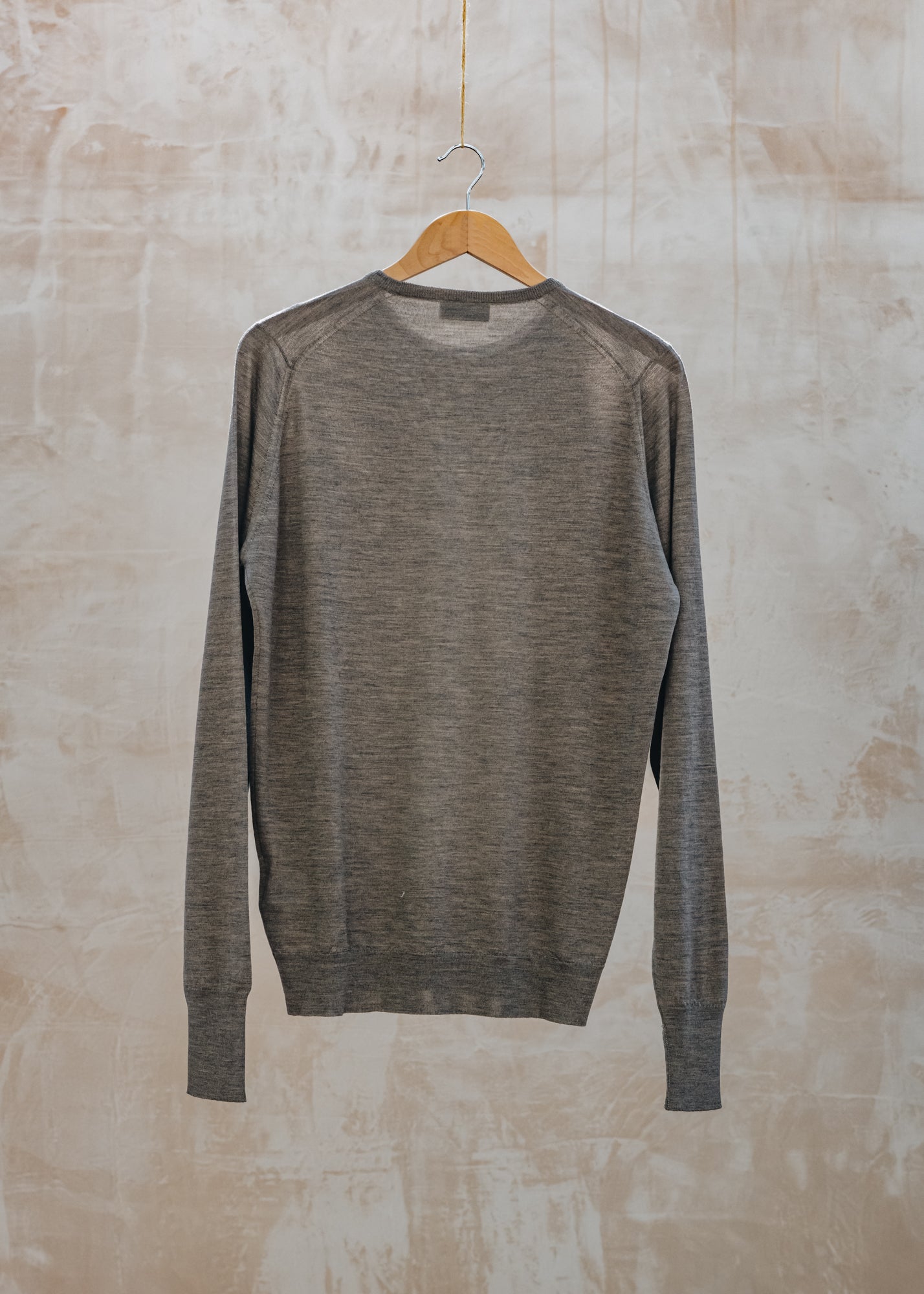 John Smedley Marcus Crew Neck Jumper in Mushroom