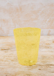 Musango Pottery Bubble Synth Glass in Yellow