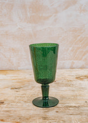 Bubble Goblet in Emerald