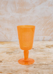 Musango Pottery Bubble Goblet in Orange