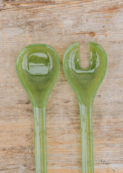 Memento Bubble Salad Servers in Lime