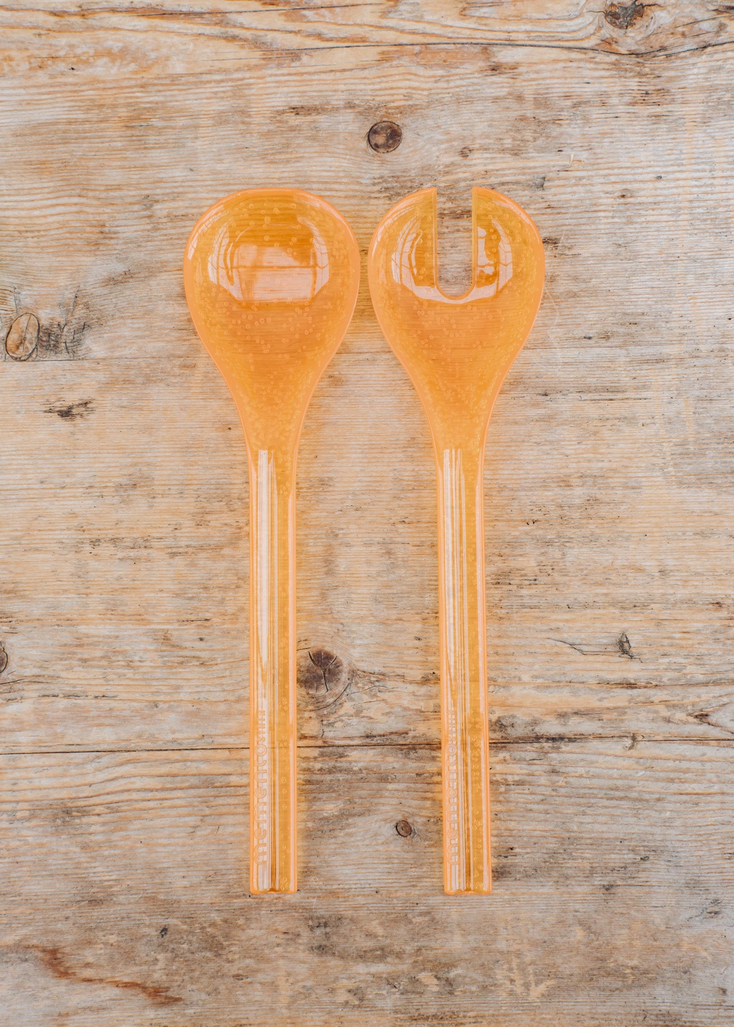 Musango Pottery Bubble Salad Servers in Mandarin