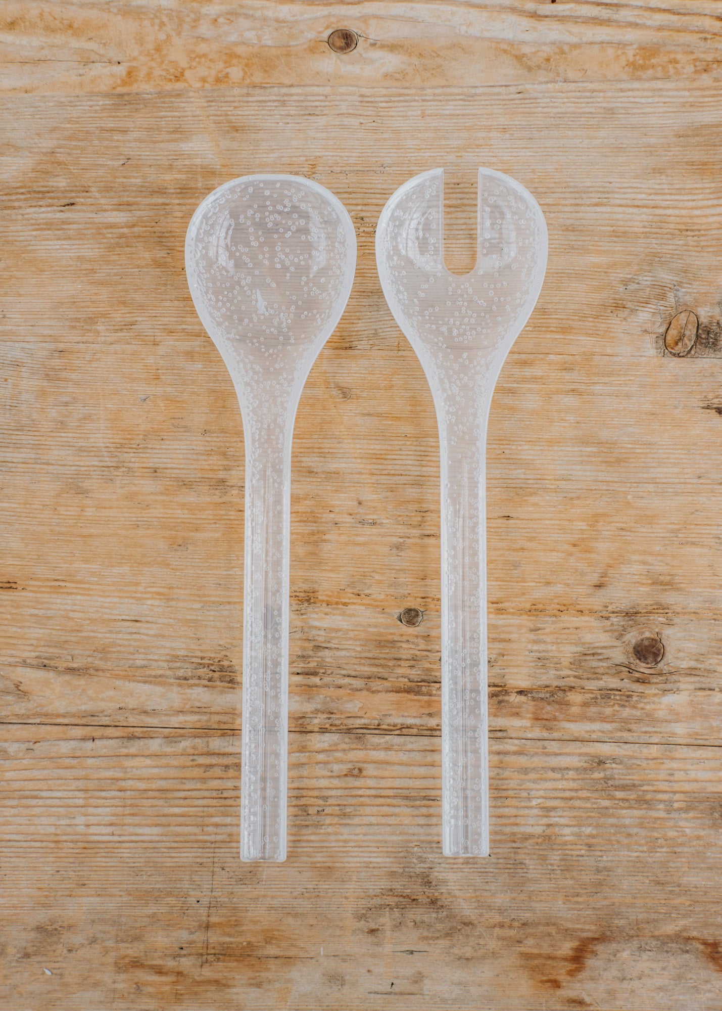 Bungalow Bubble Salad Servers in White