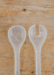 Memento Bubble Salad Servers in White