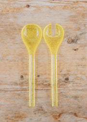 Bungalow Bubble Salad Servers in Yellow