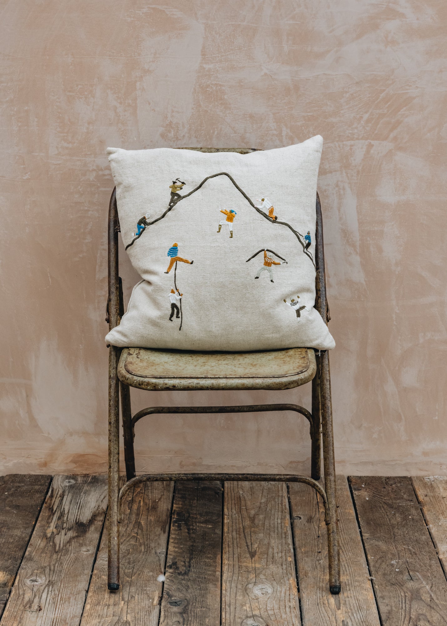 Fine Little Day Embroidered Mountain Climbers Cushion