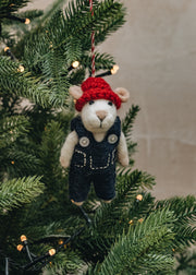 Mouse Carpenter Ornament