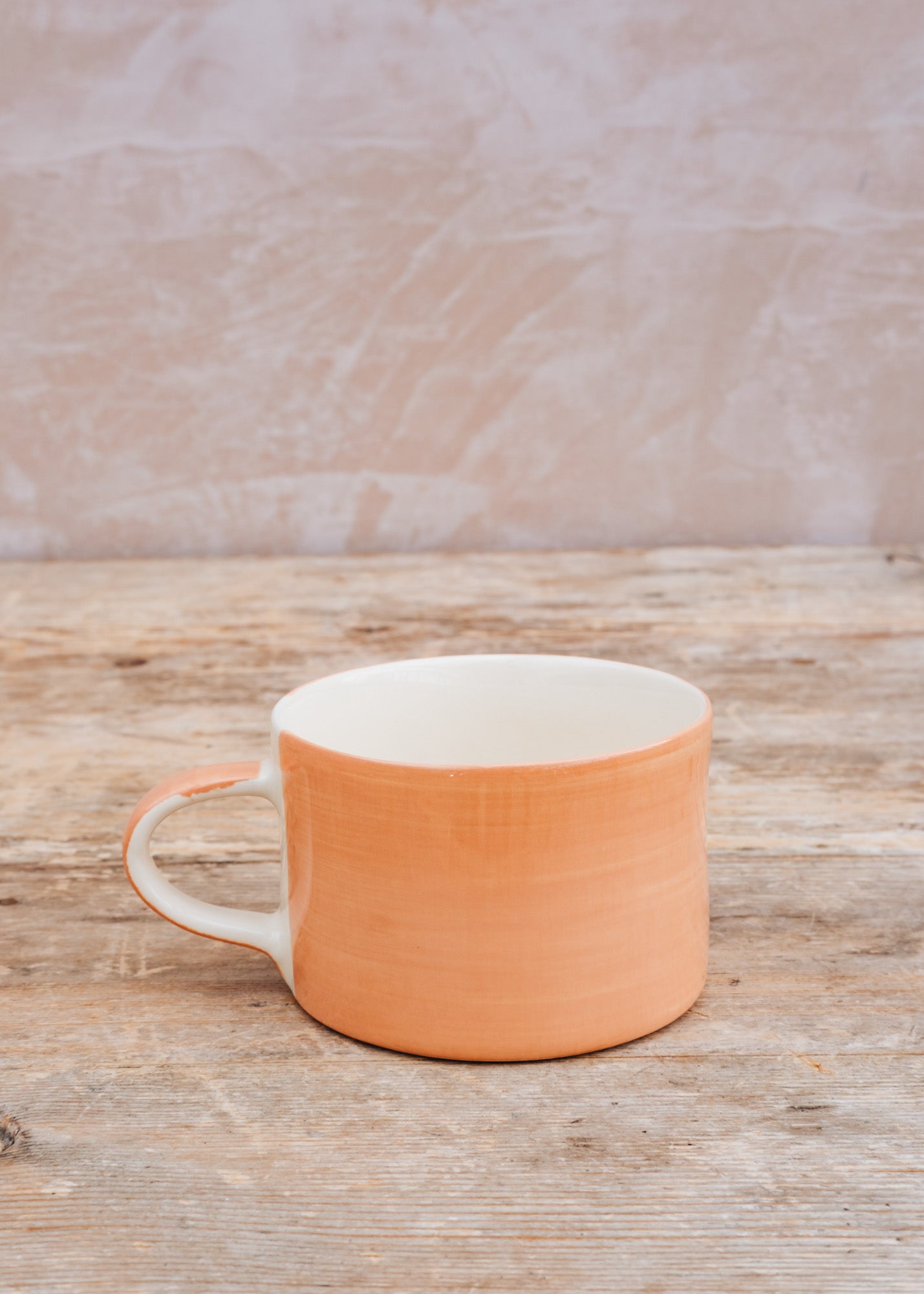 Musango Pottery Plain Wash Mug in Peach