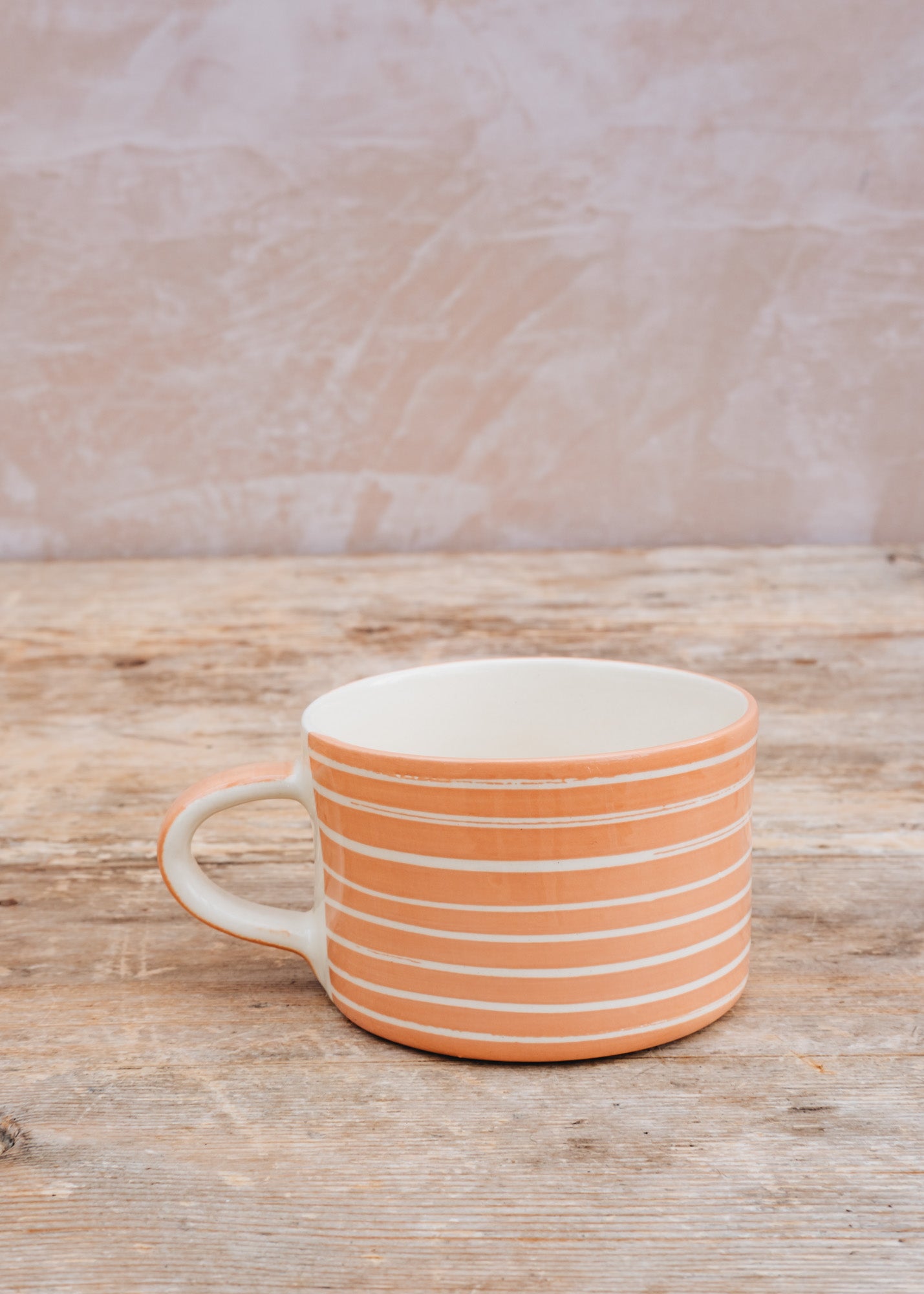 Musango Pottery Sgrafitto Mug in Peach