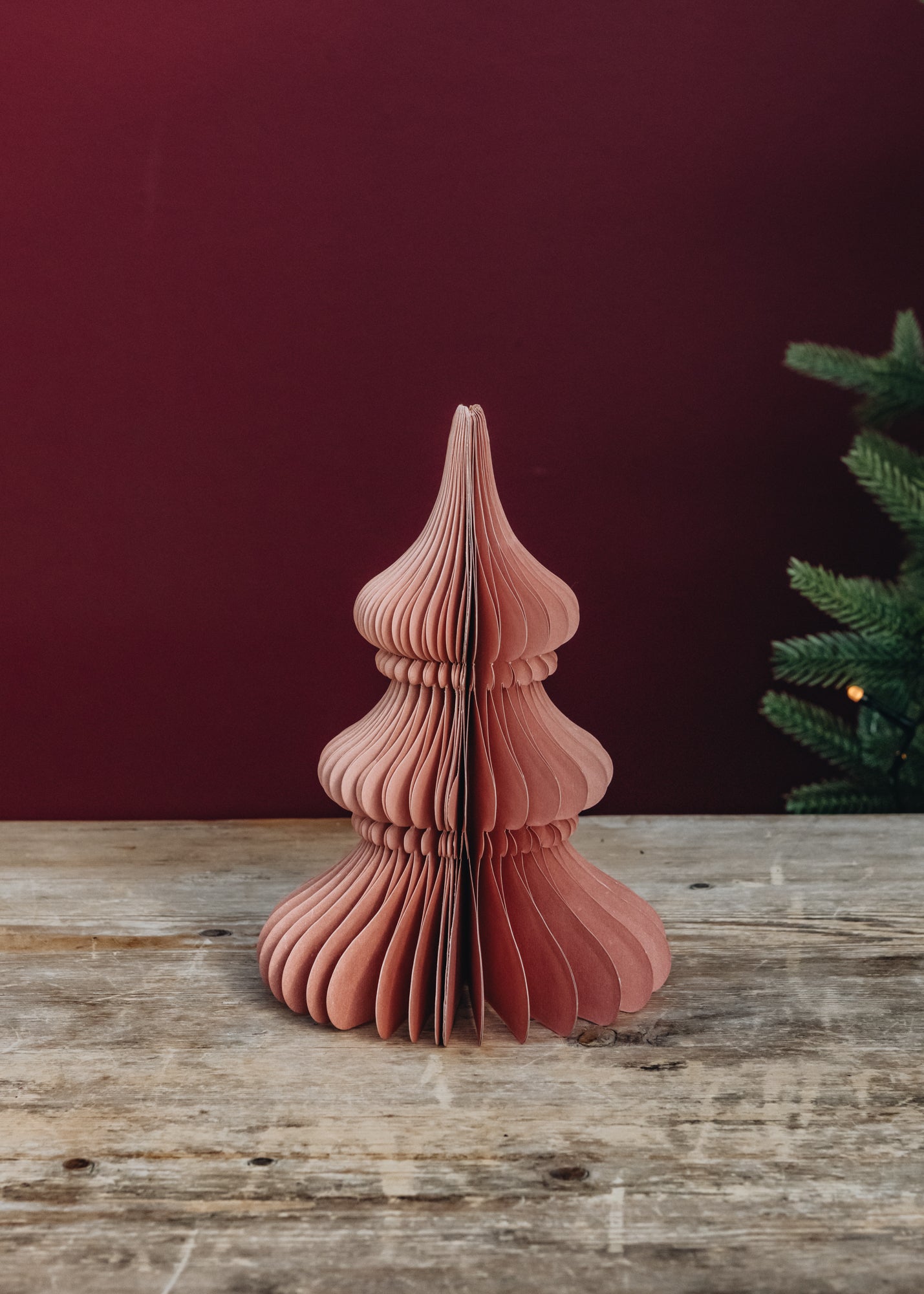 Paper Noble Tree Decoration in Tea Rose, 20cm