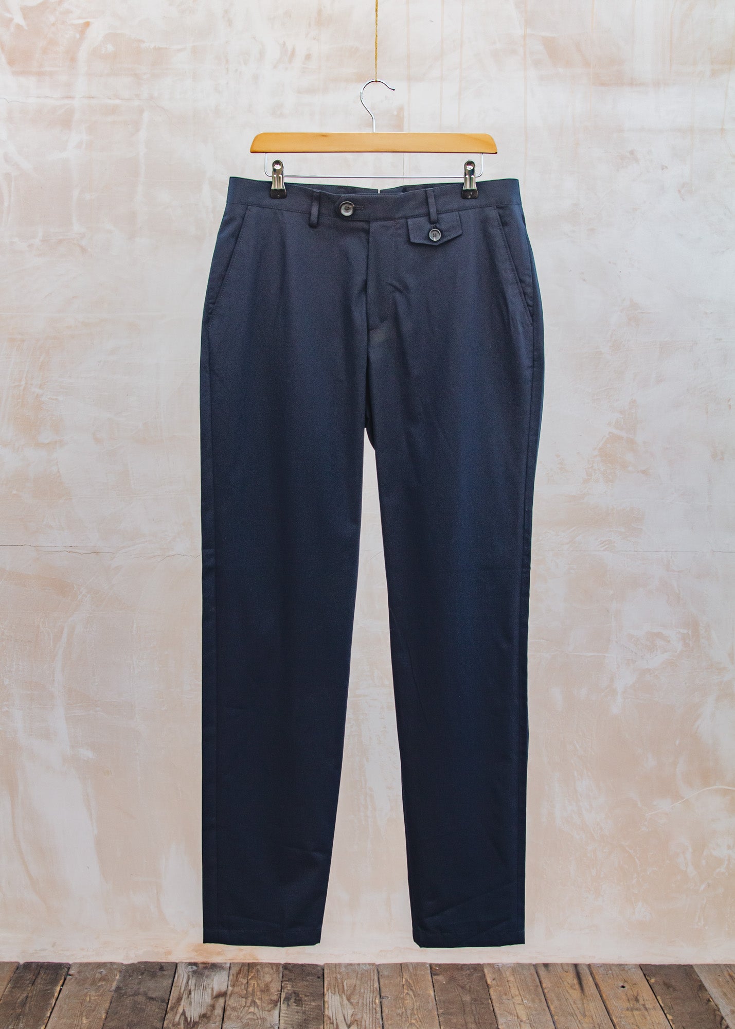 Van Kukil Fishtail Trousers in Navy