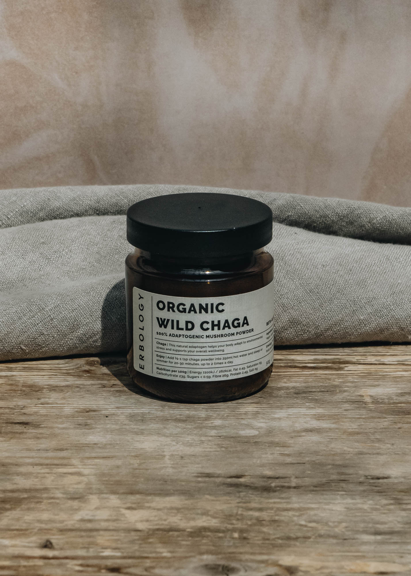 Erbology Organic Wild Chaga Mushroom Powder