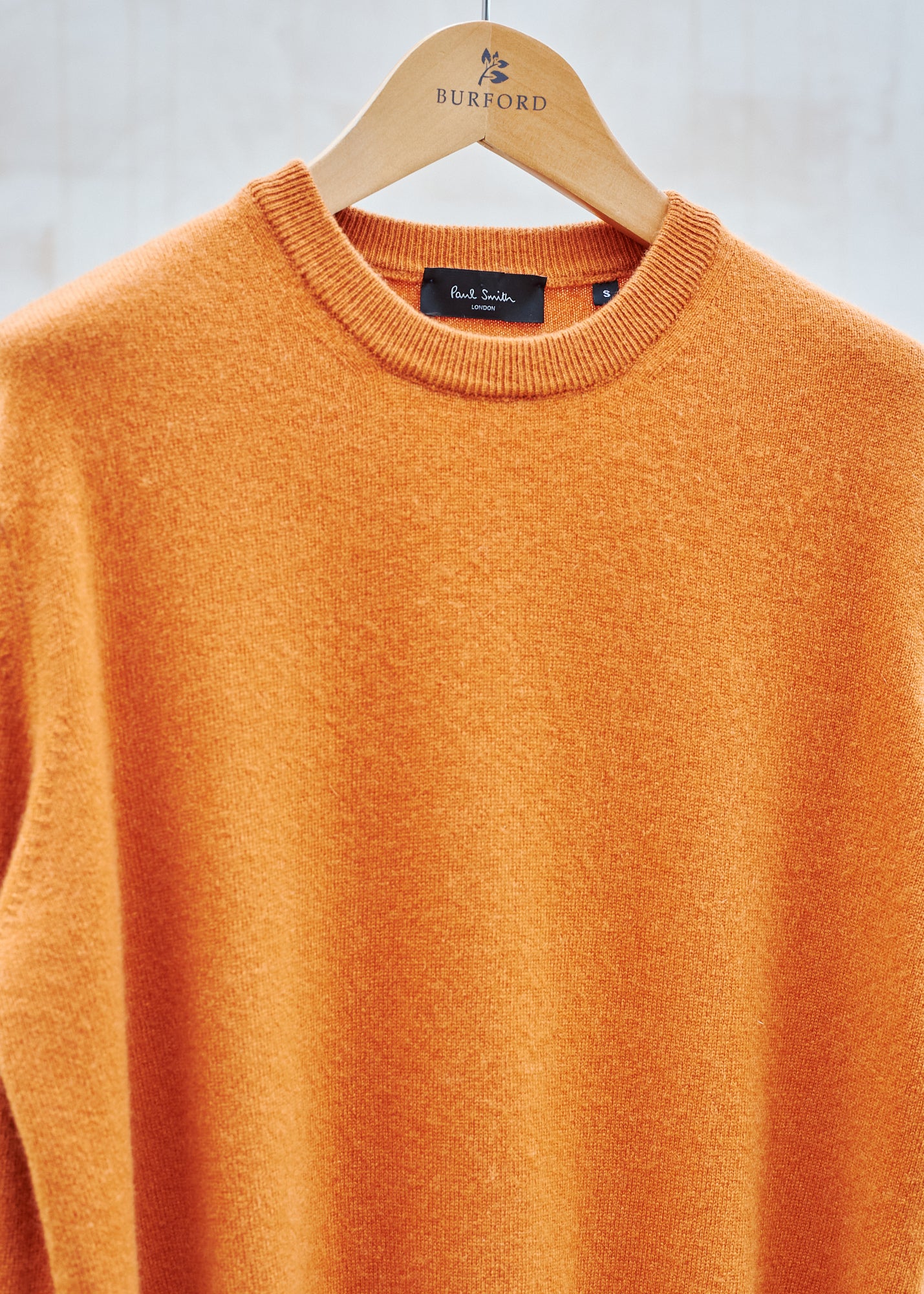 Paul Smith Burnt Orange 100% Cashmere Crewneck - S