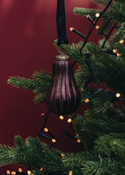 Nkuku Pannee Pear Bauble in Ruby