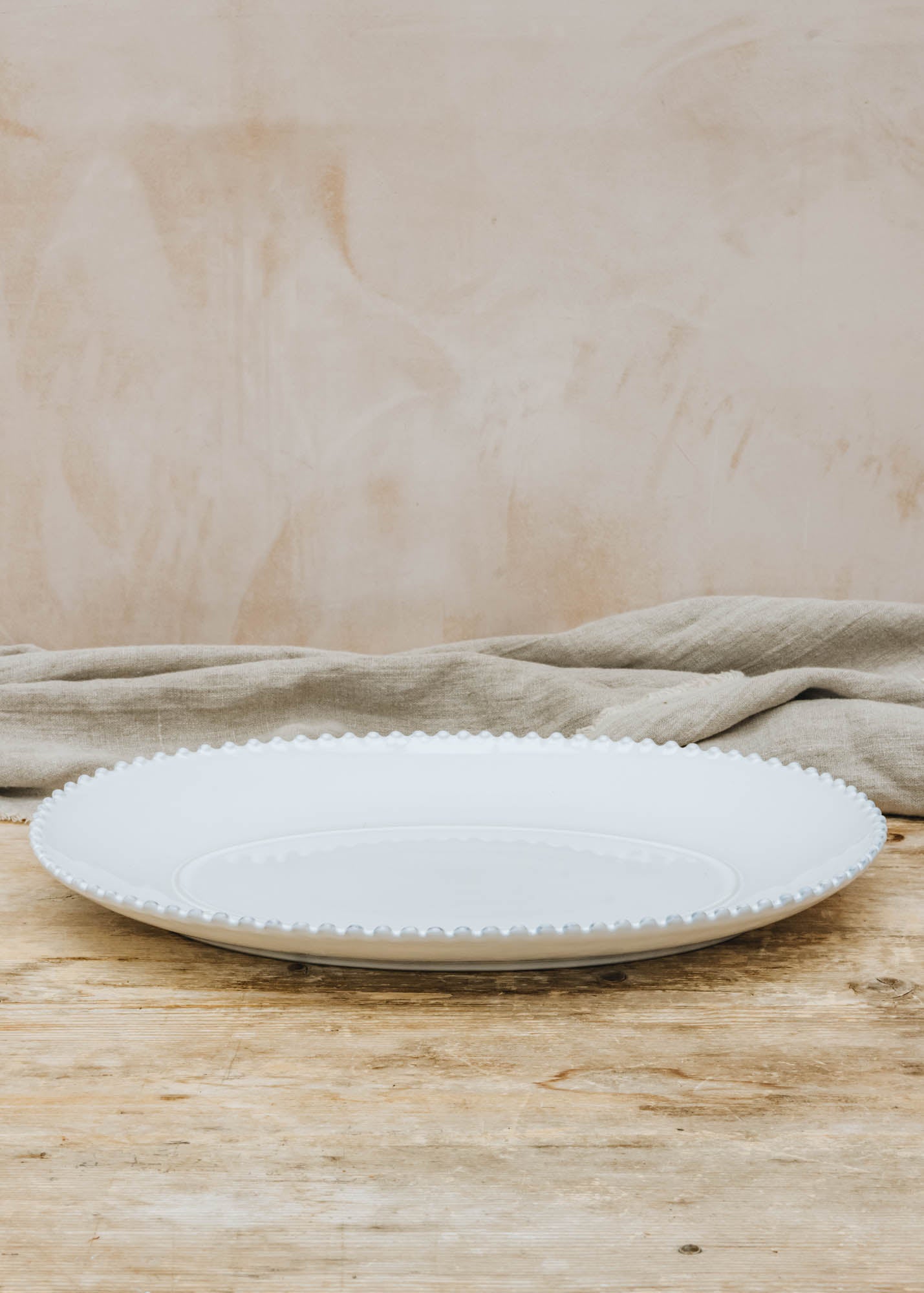 Pearl White Large Oval Platter