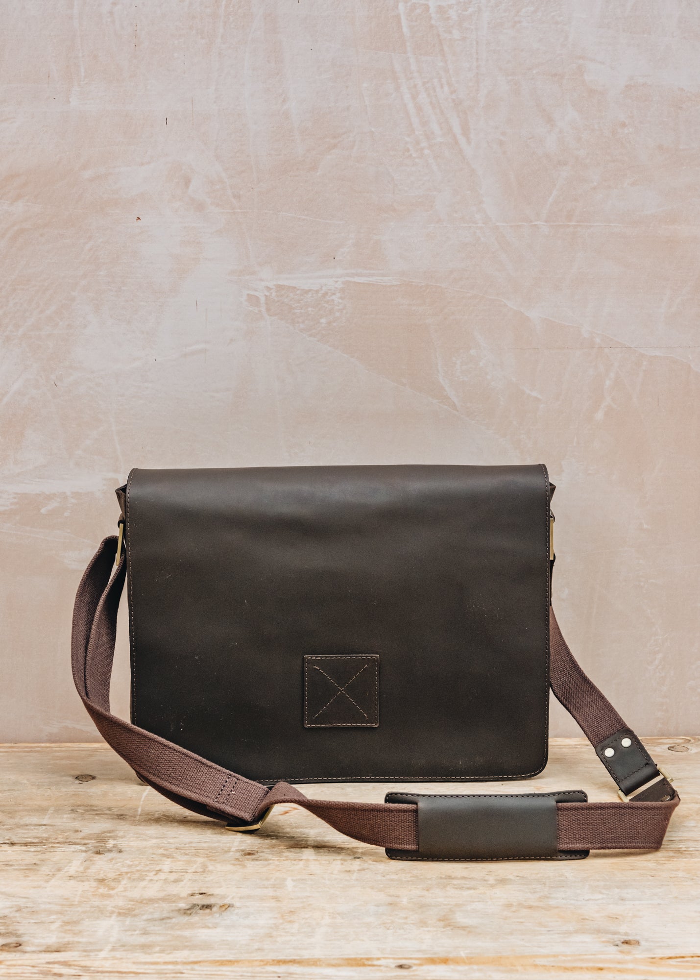 Pedro Messenger Bag in Mud Burford Garden Co