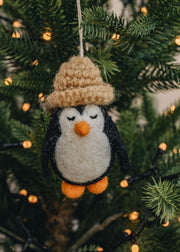 Penguin with Hat Ornament