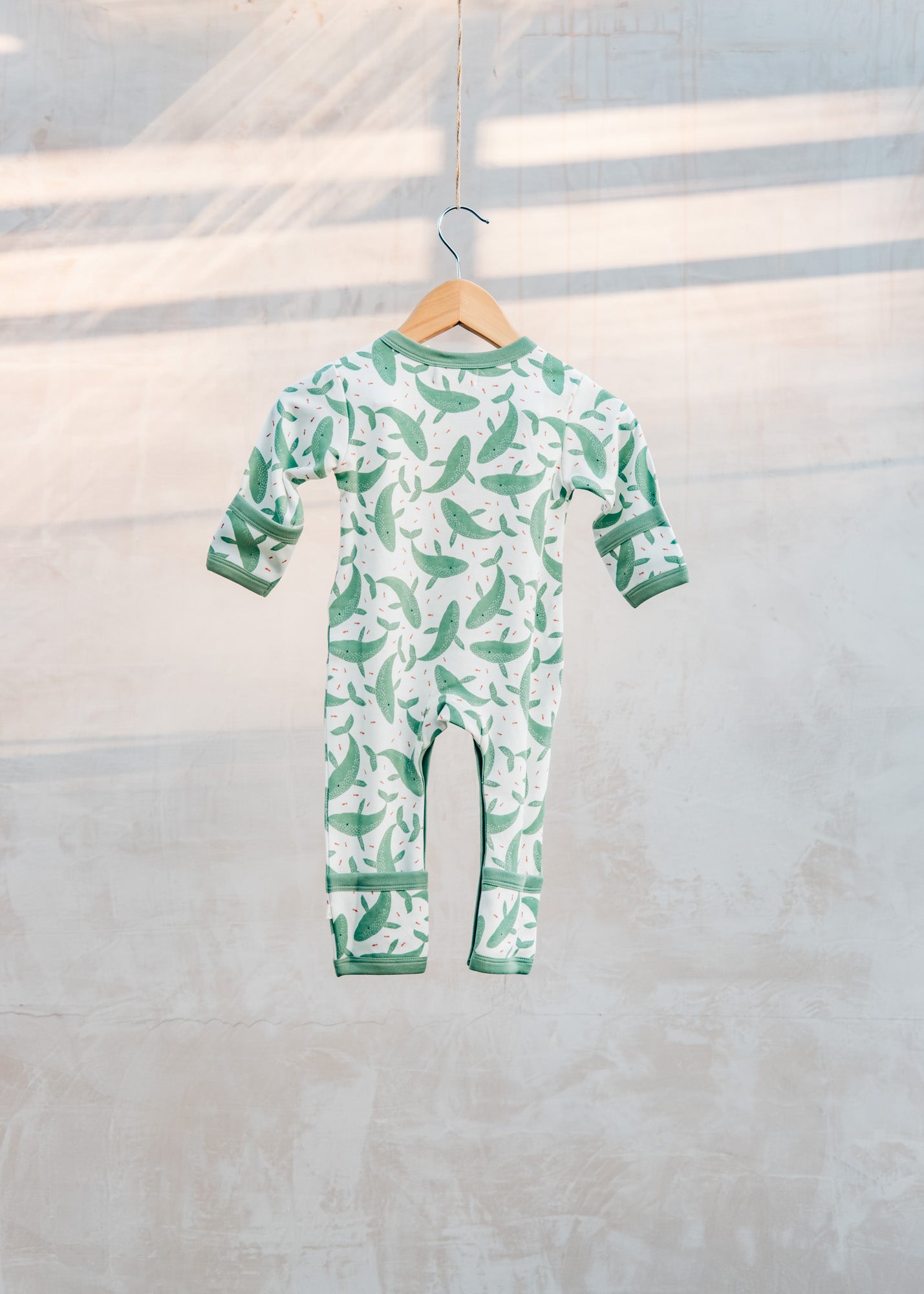 Pigeon Organics Babies' Kimono Romper in Whales