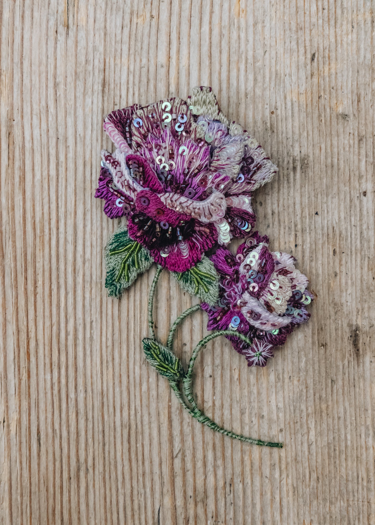 Trovelore Purple Peony Brooch