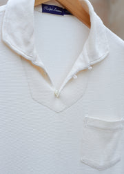 Polo Ralph Lauren Luxury Pima Cotton Striped Polo White/Austin Blue at Care