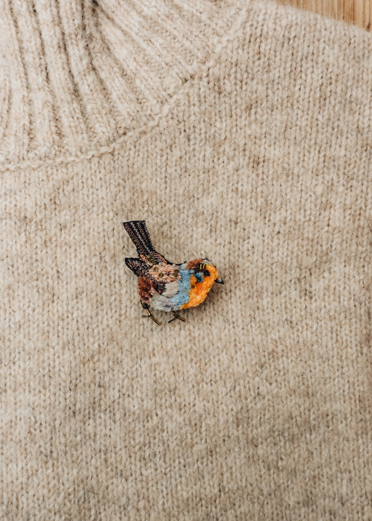 Robin Red Breast Brooch