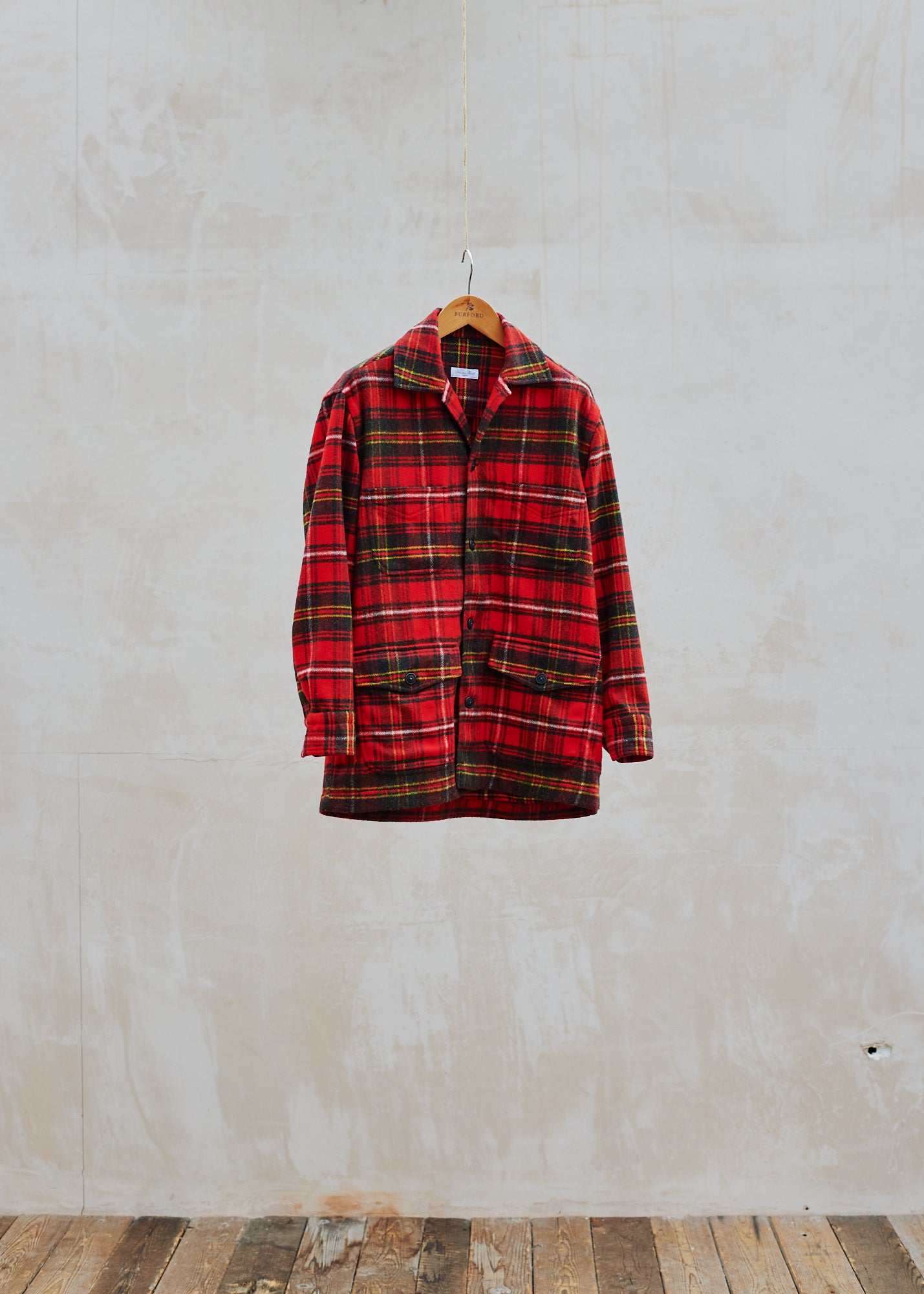 Oliver Spencer Salvatore Piccolo Handmade Red Checked Wool Shirt/Jacket - XS/S