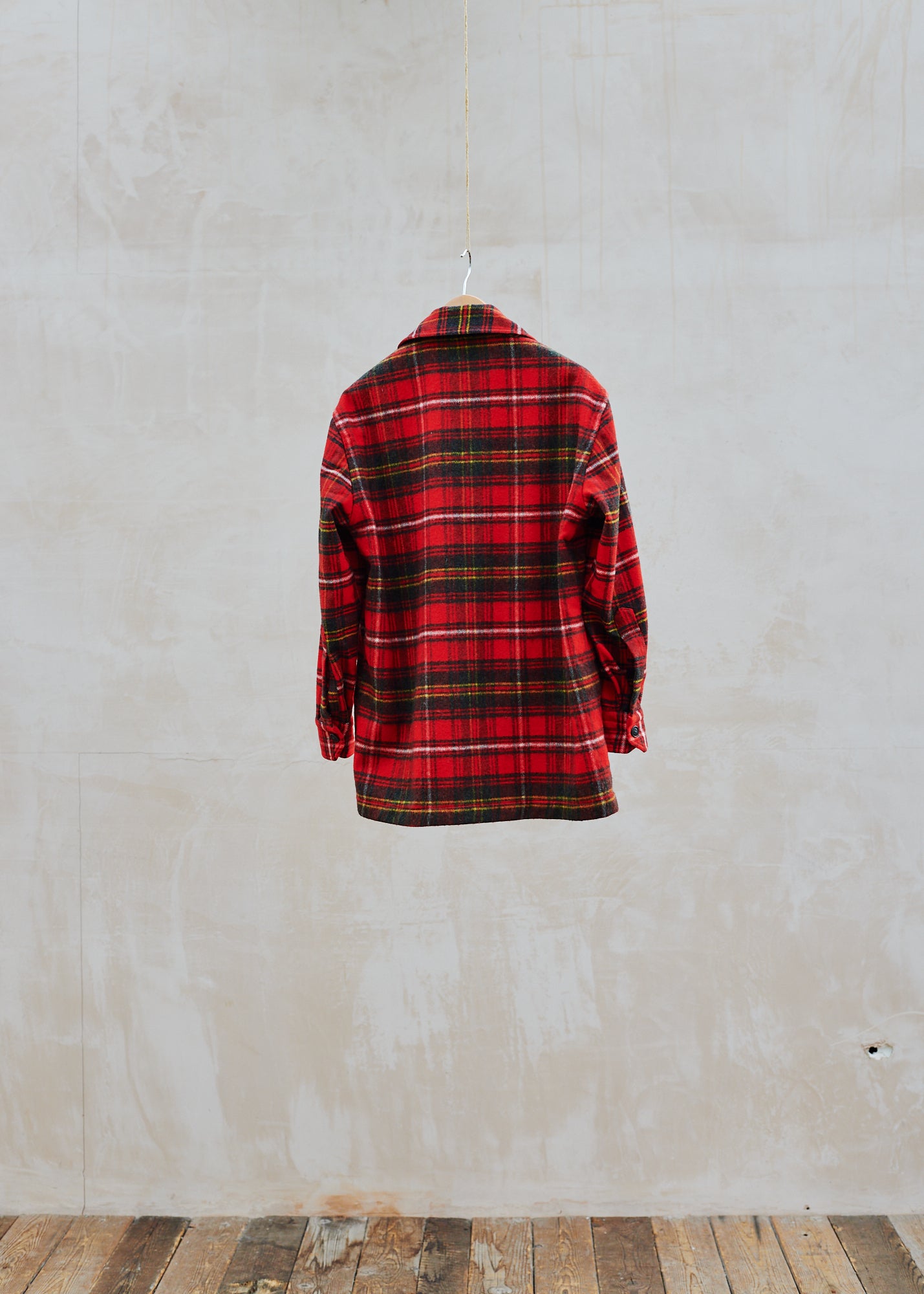 Kenny Ryder Salvatore Piccolo Handmade Red Checked Wool Shirt/Jacket - XS/S