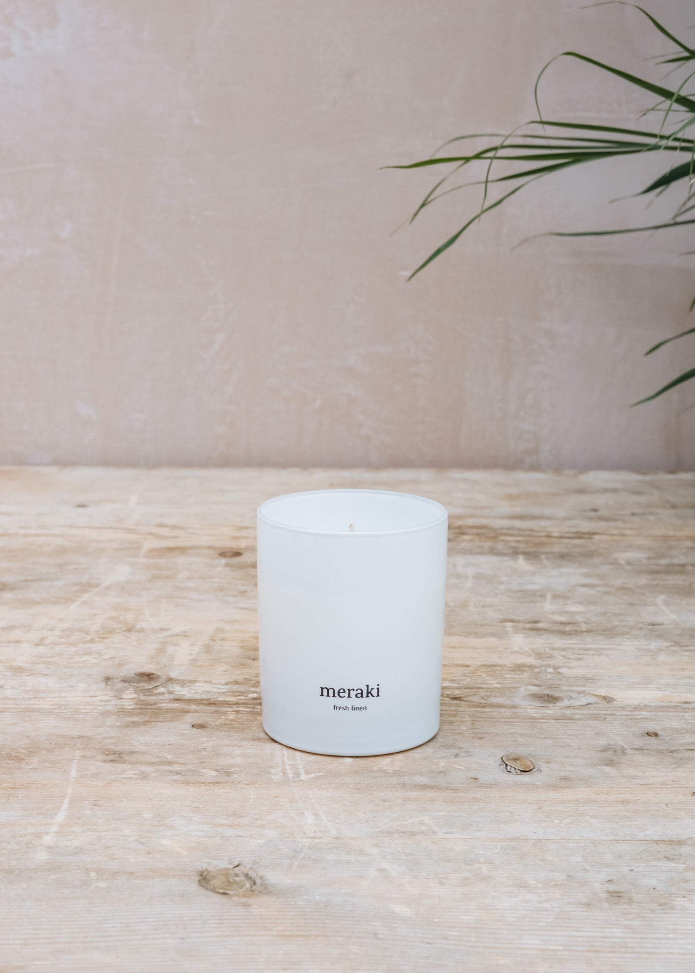 Meraki Scented Candle in Fresh Linen, 200g