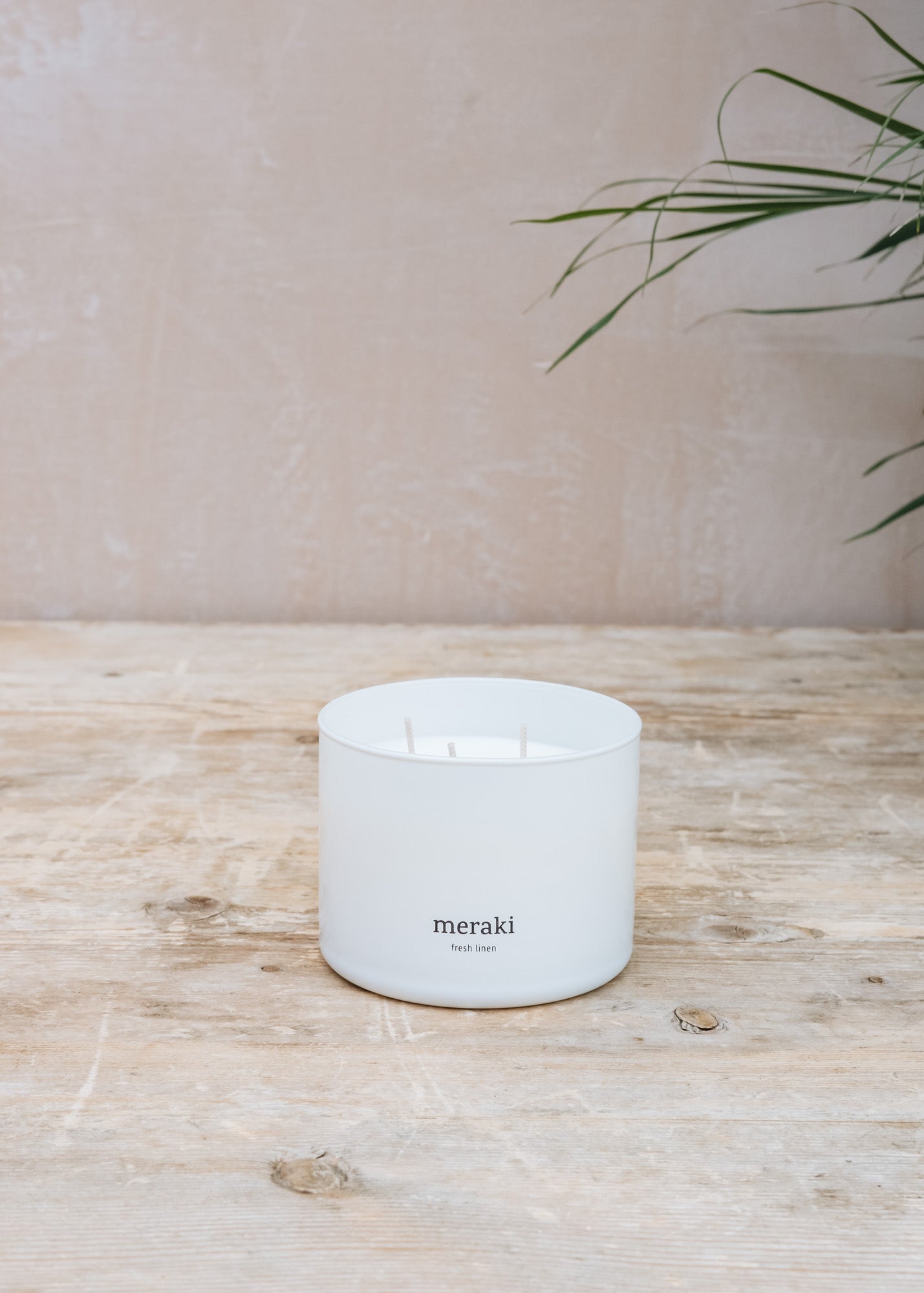 Meraki Scented Candle in Fresh Linen, 340g