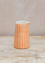 Musango Pottery Sgrafitto Creamer in Peach