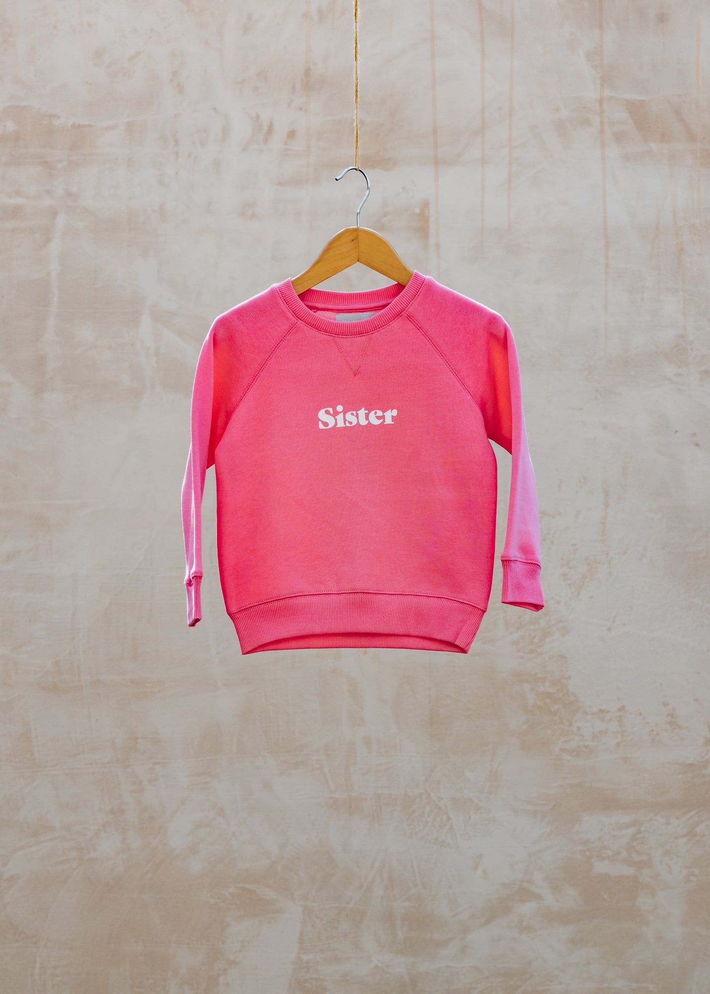 Bob & Blossom Sister Sweatshirt in Hot Pink