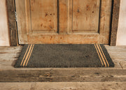 Small Charcoal Triple Stripe Doormat