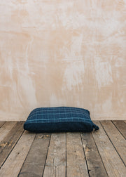 Tweed Small Dog Bed with Suede Base in Navy, 49x72cm